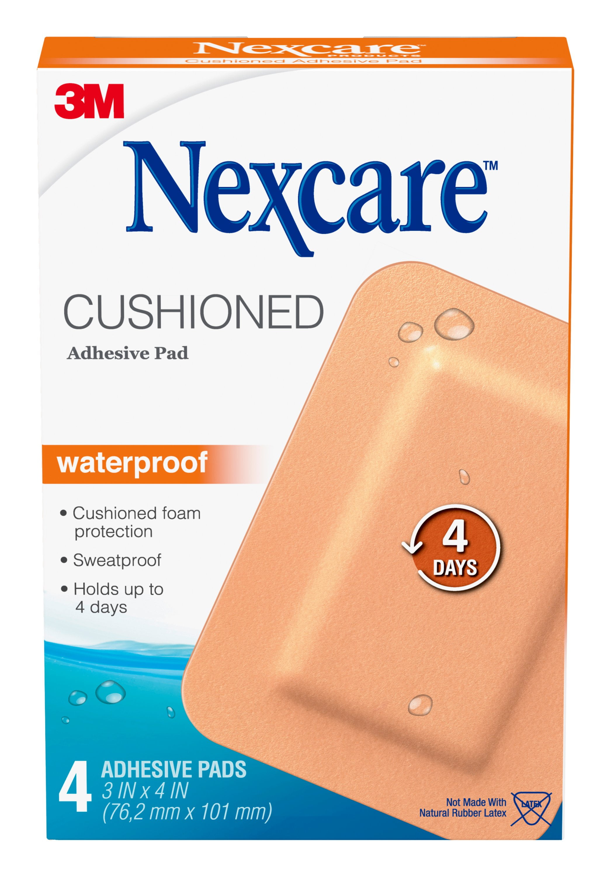 Nexcare Absolute Waterproof Adhesive Pad 3 In X 4 In Walmart Com Nexcare Absolute Waterproof Adhesive Pad 3 In X 4 In Walmart Com