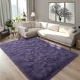 thumbnail image 6 of Softlife Super Soft Rug For Living Room Fluffy Rugs For Dorm Room Cute Plush carpet For Bedroom,8' x 10',Gray Purple, 6 of 7