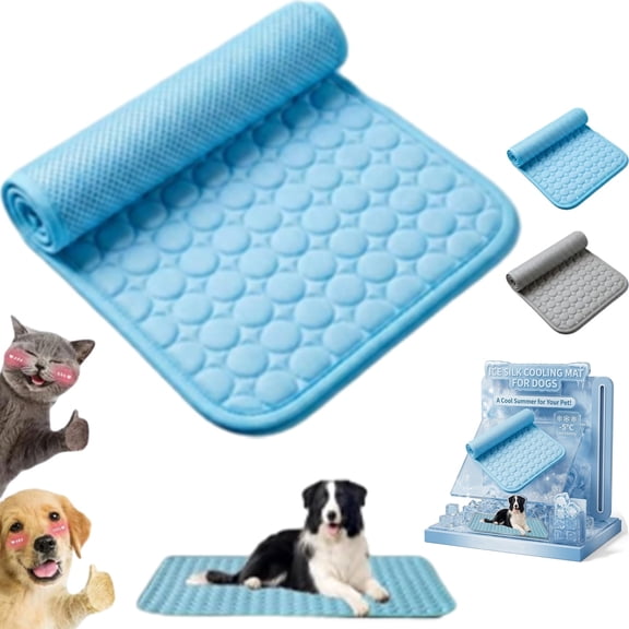 Kittra Cooling Mat for Cats, Self-Cooling Pet Mat, Washable Portable Coolings Pad for Dogs Cats, Ice Silk Self Cooling Foldables Mat, Extra Large Self-Cooling Pad for Pets