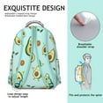 thumbnail image 5 of Avocado Pattern Students Backpack Cute Avocado Print School Bag with Healthy Avocado Fruit Design, Comfortable and Wear-Resistant, 5 of 5