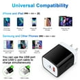 thumbnail image 7 of USB C Block,USB C Charger Block FiveBox 2pack 20W PD Type C Charger Block QC3.0 Dual USB C Wall Charger Adapter USB C Brick Fast Charging Block Type C Charger Box,Black, 7 of 7
