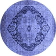 thumbnail image 1 of Ahgly Company Indoor Round Oriental Blue Industrial Area Rugs, 8' Round, 1 of 4