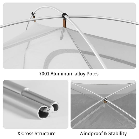 Cloud River 2 Person 3 Person Backpacking Tent, Waterproof 2 Person 3 Person Tents for Camping, Double Layer Camping Tent