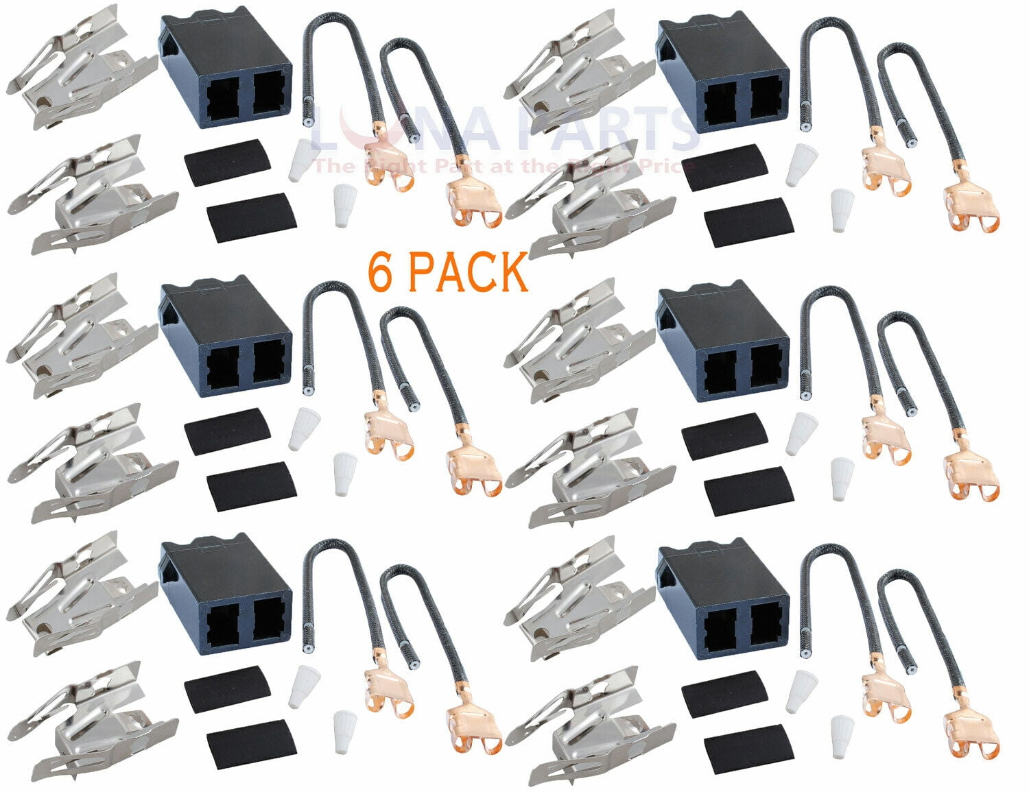 4-pack Stove Burner Terminal Receptacle Kit RR117 Replacement for WB17X210 