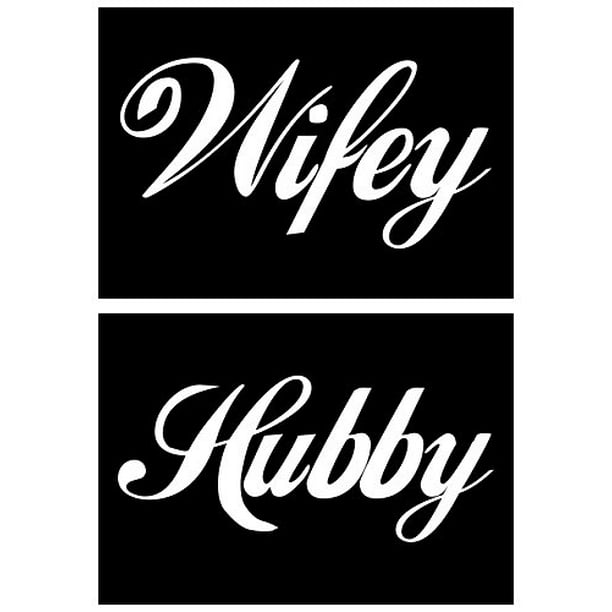 new stickers wifey hubby wife husband cute couple anniversary love pet