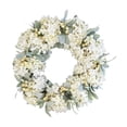 thumbnail image 2 of Corona de flores de para puerta de entrada, corona de flores artificiales, decoración decorativa vívida para pared interior, jardín de, 2 of 7