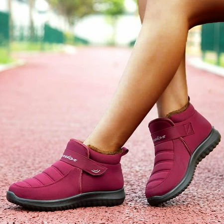 

〖Jisuan〗Cowgirl Boots Shoes Comfortable Snow Winter Women S Shoes Outdoor Cotton Round Water Velvet Plus Warmth Toe Women S