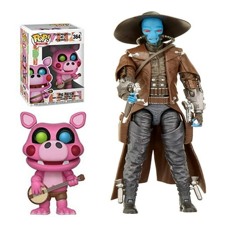 Games:Five Nights at Freddy's Pizza Simulator - Pigpatch Collectible Figure + The Black Series Cad Bane Toy 6-Inch Scale The Clone Wars Collectible Action Figure, Pack of 2