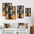 thumbnail image 4 of Designart Woman Portrait With Flowers 5 Hexagon Canvas Wall Art, 4 of 5
