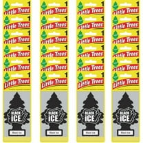 Little Trees Black Ice Automotive Air Fresheners, 24 Count