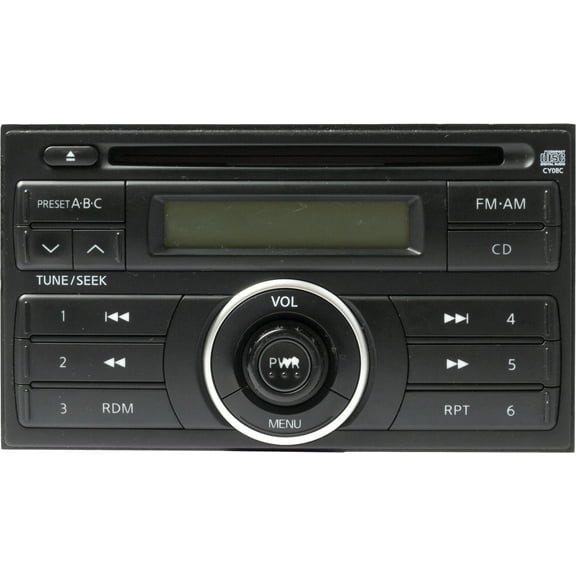 Restored 20072009 Nissan Versa AM FM Radio Single Disc CD MP3 Player 28185EM30A CY08C (Refurbished)