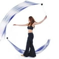 thumbnail image 5 of 2Pcs Silk Veil And 2 Pcs POI Chain Ball Belly Dance Silk Veil POI Streamer Stage Thrown Balls Women Belly Dance Level Hand Props, 5 of 6