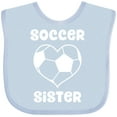 thumbnail image 3 of Inktastic Heart Soccer Sister Girls Baby Bib, 3 of 4