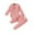 Pink, variant on Fshinging Baby Boy Girl Clothes Ribbed Romper Long Sleeve Pant Sets Stretchy Fall Outfits Knitted Romper