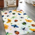 thumbnail image 2 of Insects Area Rugs 3x5 ft Colorful Butterfly Dragonfly Ladybird Bee Spiders Grass Washable Rug Non Slip Indoor Carpet Absorbent Floor Mat for Living Room Bedroom Dining Room, 2 of 9