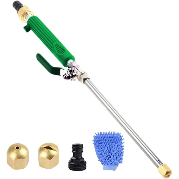 Heavy Duty High Pressure Garden Hose Nozzle Sprayer – Adjustable Water Spray Gun for Car Washing, Outdoor Cleaning, Pet Shower, Patio – Metal, Lightweight, Rustproof