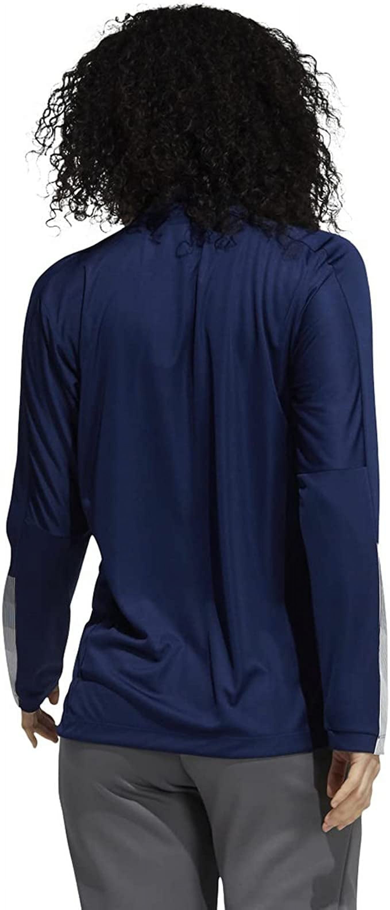 Zip Knit Sleeve Jacket Long Adidas Navy/White 21 GI6787 Sideline Women\'s XL 1/4