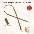 thumbnail image 3 of Leather Purse Straps [2Pcs] - 51.2 Inch Adjustable Straps Replacement for Handbags Use for Purse & Crossbody Bag & Handbag - [Khaki & Gold], 3 of 6