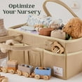 thumbnail image 4 of Babylicious Felt Diaper Caddy | Newborn Changing Table Organizer - XL | Name Card Included - Tan, 4 of 6