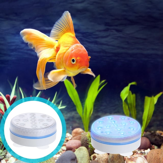 UPGRATOR 1Pcs Pond Light Underwater for Wedding Centerpieces Circular White Plastic