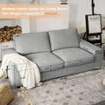 thumbnail image 6 of Modern Sofa 3 Seater Couch with Solid Wood Frame for Living Room Furniture Removable Back Cushion and Seat Cushion(Gary), 6 of 11