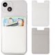 thumbnail image 1 of Paquete de 2 carteras para teléfono, tarjetero de cuero para teléfono, adhesivo adhesivo en el bolsillo para tarjetas de crédito para la parte posterior de la funda del teléfono, blanco, gri, 1 of 5
