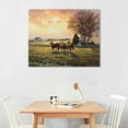 thumbnail image 3 of COMIO Farmhouse Wall Art - Old Barn&amp;Truck Canvas Pictures Wall Art, Country Windmill Landscape Prints, Modern Farmhouse Scenery Painting, Farm Horse Framed Artwork for Home Wall Decor, 3 of 5