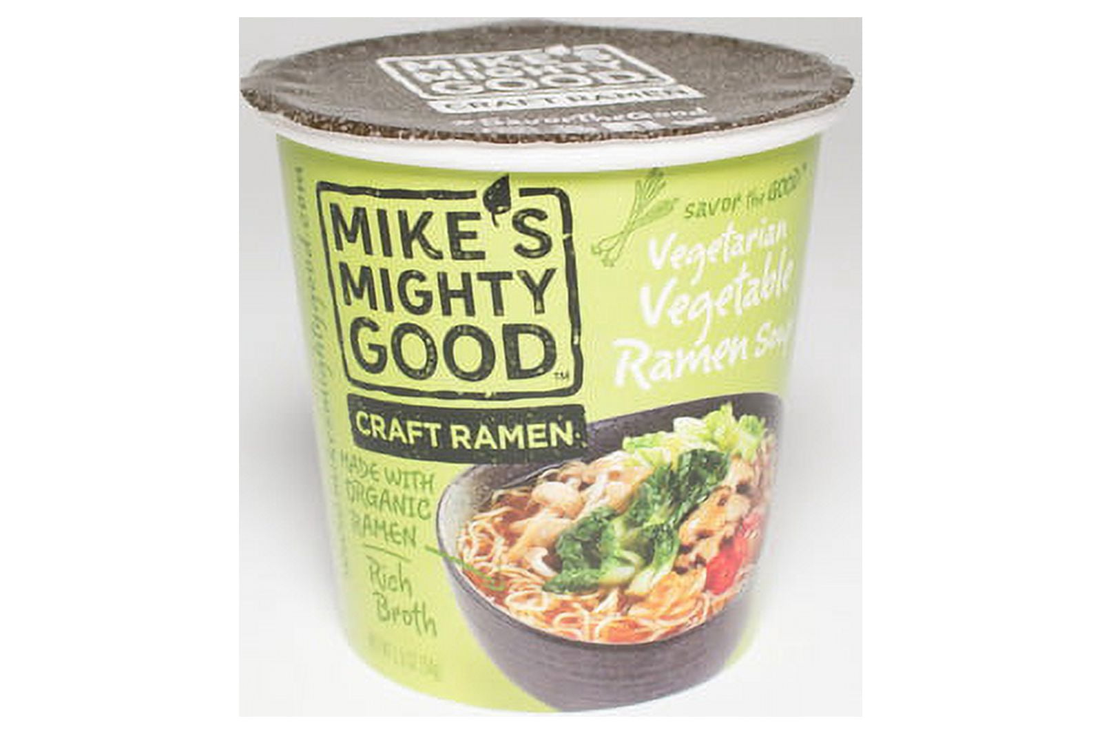 (Price/Case)Mike's Mighty Good Craft Ramen Organic Vegetarian Vegetable Ramen Noodle Soup, 1.9 Ounces, 6 per case