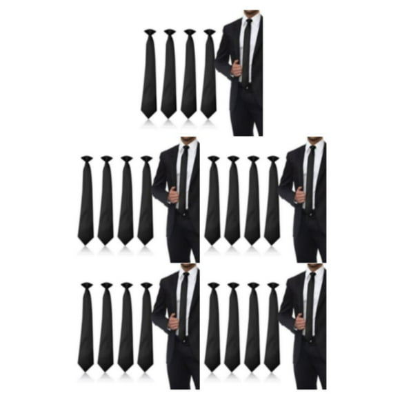 tamizeot 2pieces Pre-Knotted Clip On Tie Any Occasion Easy To Wear And Remove Various Occasions Of Usage 5Set
