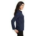 thumbnail image 3 of Port Authority L500LS Ladies Long Sleeve Silk Touch Polo , Dark Green, 4XL, Womens Polo Shirts, 3 of 6