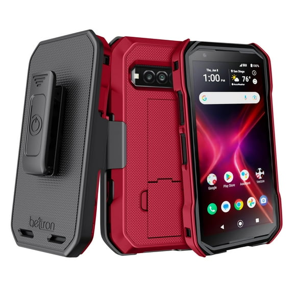 Funda BELTRON para DuraForce Pro 3 con Clip para Kyocera Safety Red