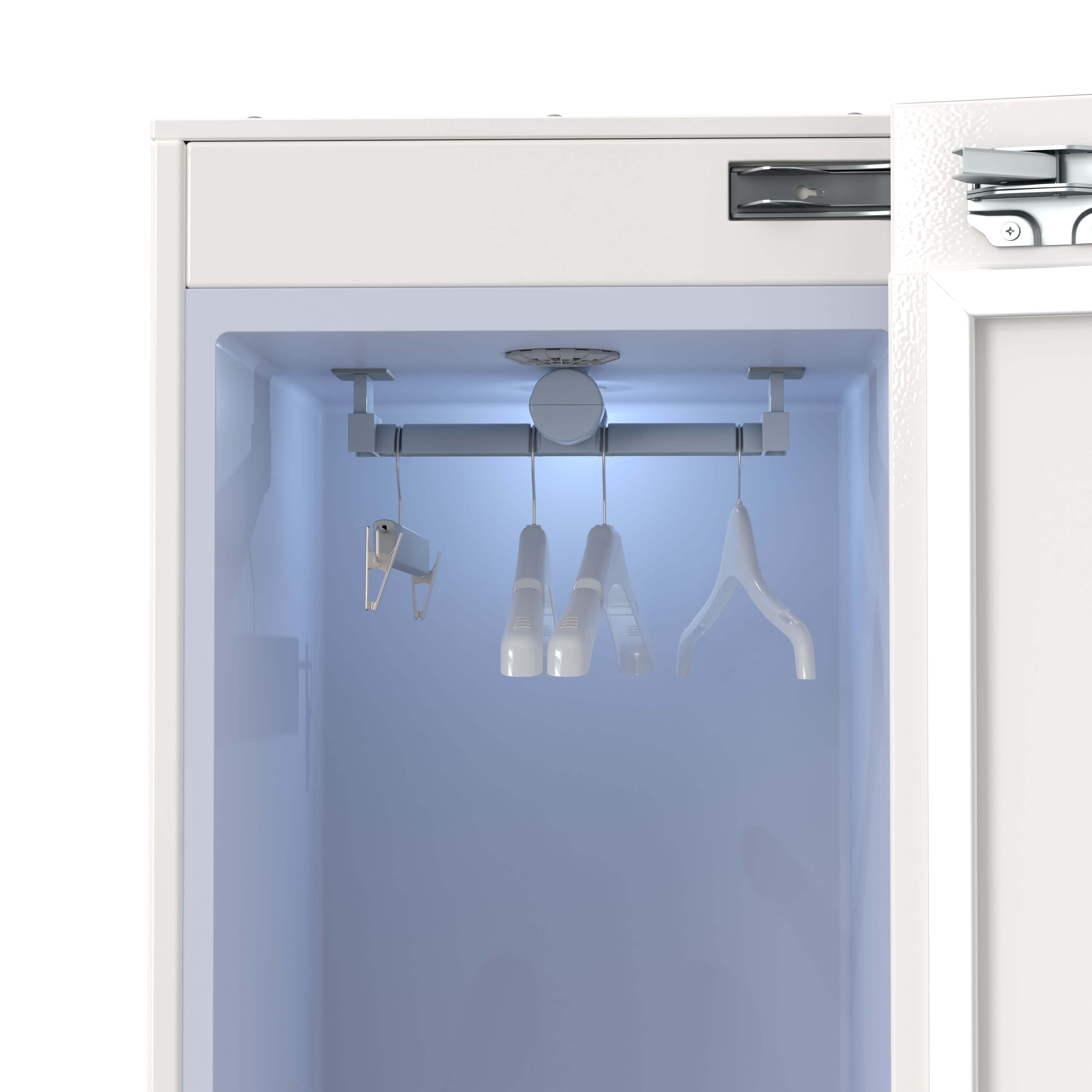 Equator7.6cf Smart Steam Dryer Closet 4 Moving Hangers Quick 20 Refresh Sanitize