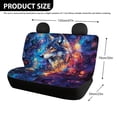 thumbnail image 4 of Chririnla Galaxy Wolf Pattern Bench Seat Covers for SUV, 2pcs Stretch Car Seat Cover Non-Slip Scratch Proof Car Rear Seat Covers, 4 of 7