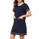 thumbnail image 4 of Batas de invierno para mujer, camisón cálido y camisón de invierno con cremallera y bolsillos, pijama holgado para mujer., 4 of 7