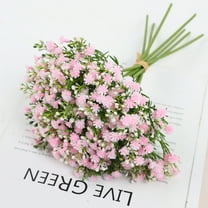 XmhyTop-A Artificial Baby Breath Flowers Pink Gypsophila Bouquets 7 pcs Real Touch Flowers for Wedding Party Home Decoration