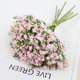 thumbnail image 1 of Xiao Hua Ramo de flores artificiales de Gypsophila rosa, 7 unidades, tacto real, para bodas, fiestas, decoración del hogar., 1 of 4