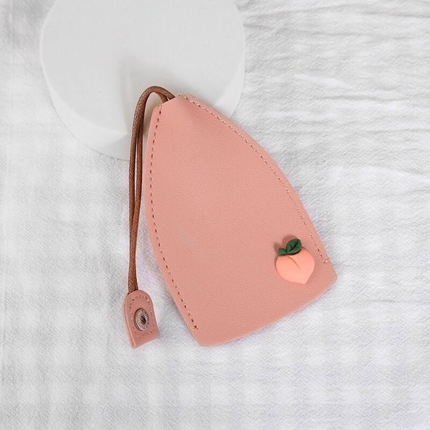 Estuche para llaves extraíble con dibujos animados de corazón de niña, funda protectora creativa de cuero PU para llave de coche, universal