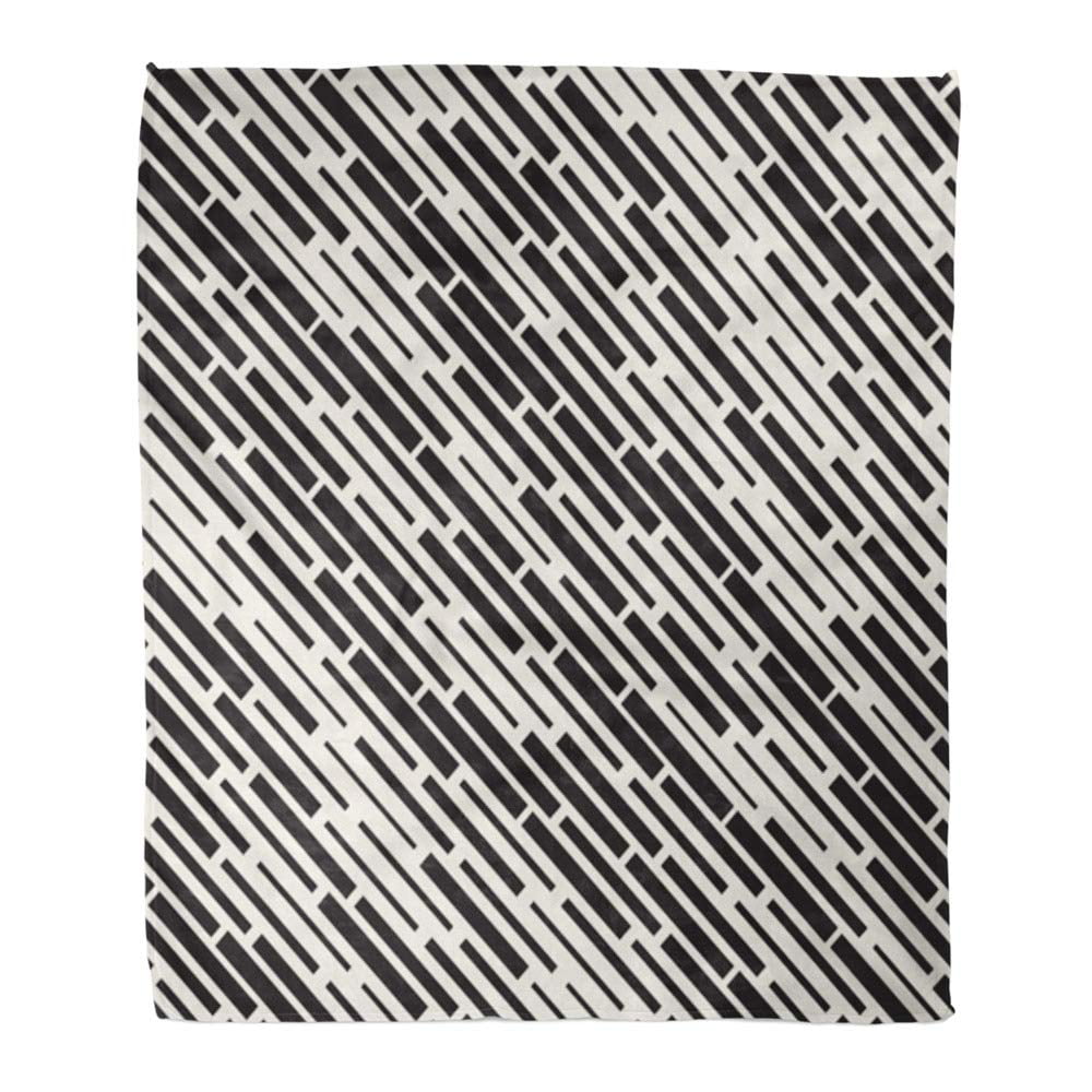 Black and white grid throw blanket sale