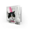 thumbnail image 3 of Happy New Year Hogmanay Grumpy Cat Mew Greetings Card Plus Envelope Blank inside, 3 of 3