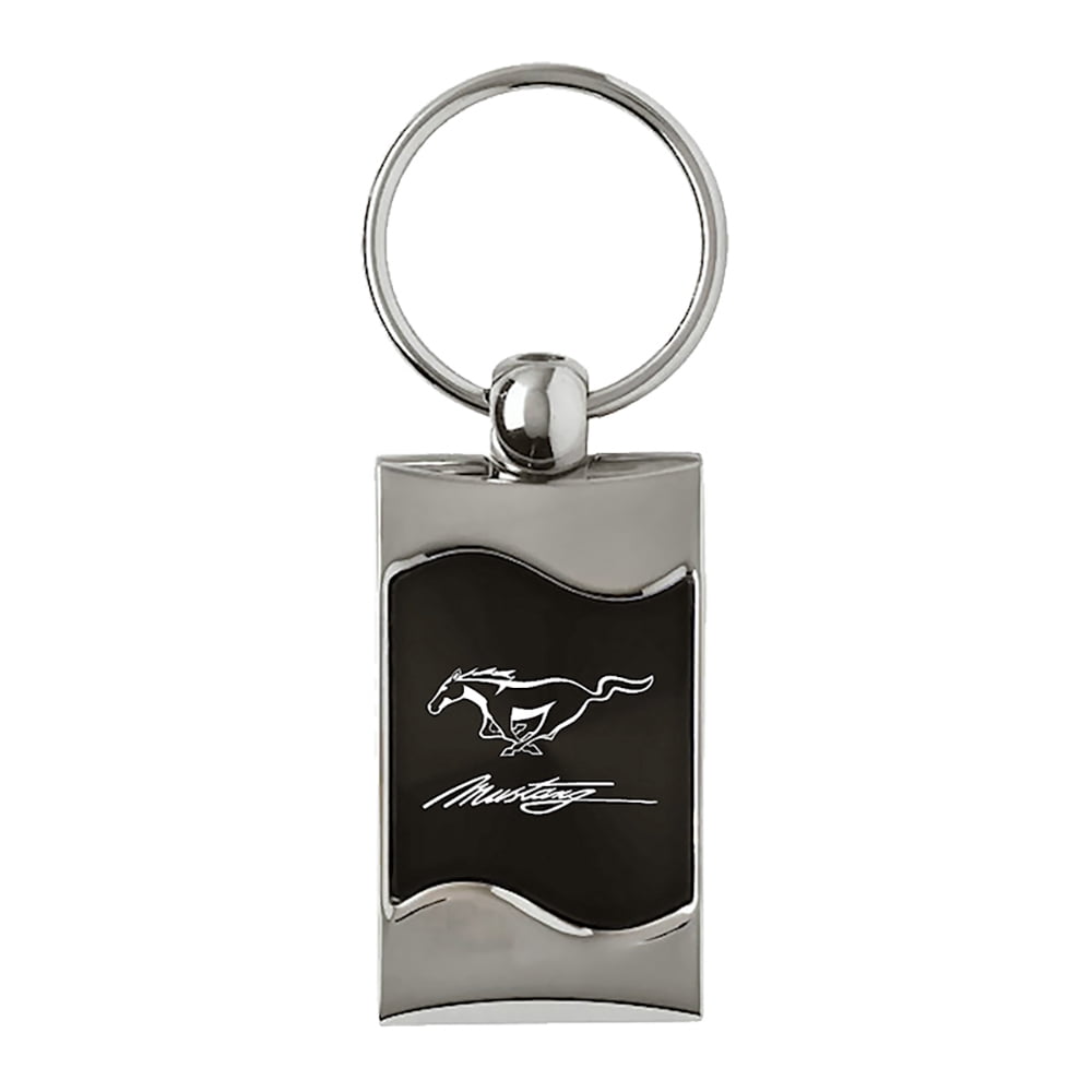 Ford Keychain Script Ford Mustang in Script Keychain & Keyring - Black Wave - Walmart.com