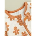 thumbnail image 6 of Liacowi Baby Girls Boys Clothes Infant Fall Christmas Jumpsuit Long Sleeve Crew Neck Gingerbread Man Print Romper 0-18M, 6 of 8