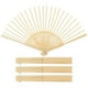 thumbnail image 1 of 4 unidades de armazón de abanico sin terminar: Armazón de abanico plegable de bambú para manualidades, estilo japonés, ideal para bodas, fiestas y decoración del hogar, color beige., 1 of 8