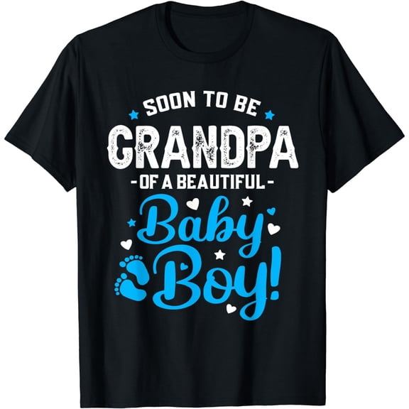 Soon To Be Grandpa Of A Baby Boy Promoted to Grandpa T-Shirt