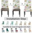 thumbnail image 6 of Summer Flamingo Fruit Dining Room Chair Covers Set of 4 Washable Kitchen Parsons Seat Protector Removable Dining Chair Slipcovers Decorative Stretch Dining Chair Covers for Home Party Hotel, 6 of 6