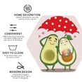 thumbnail image 4 of Pofeuu Avocado Lovers Wearing Umbrella Print Leather Coasters Set of 6, Round Cups Mugs Mat Pad for Home Kitchen Heat Resistant Drink Coasters,Hexagon, 4 of 7