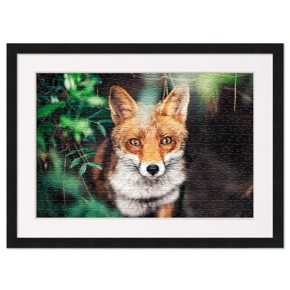 21.25x15 Frame for Jigsaw Puzzles - Wooden Black Puzzle Frame with Mat (White) For Puzzles Measuring 21.25x15 Inches