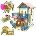 thumbnail image 3 of Wooden Hamster Hideout Creative Funny Villa Small Pet Hideout Hamster House, 3 of 10