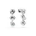 thumbnail image 4 of Pendientes Swarovski Gema Drop asimétricos multicolores en rodio, 4 of 5
