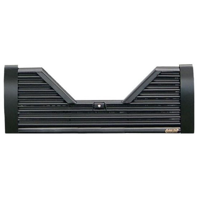 Custom Flow Tailgate V-EL28 Elite; Flo Thru; V-Shaped Louvered; Lockable; Powder Coated; Black; Steel