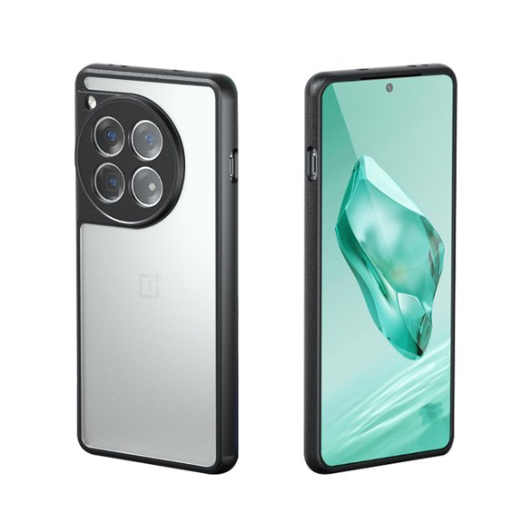 Fesign For OnePlus 12 Case Translucent Matte Shockproof Bumper Case with Camera Cover for OnePlus 12 Slim Thin Yet Military Grade Drop Proof Silicone Phone Cover OnePlus 12,Clear